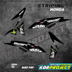 ( COD ) BEAT POP STICKER STRIPING MOTOR HONDA BEAT POP IP.02 STRIPING VARIASI RACING