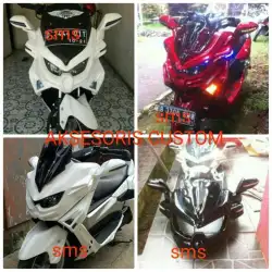 tameng predator nmax frame winsil nmax model predator lengkap dengan winsil dan spion lipat bonus cover sein v3