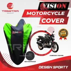 List Merah Sarung Motor Vision Cover Body Yamaha Vixion Anti Air Waterproof Selimut Penutup Pelindung Debu