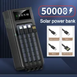 Power Bank Tenaga Surya Multifungsi Portabel Berkapasitas Besar PowerBank Solar 50000mAh/30000mAh