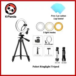 PAKET TRIPOD 3110 3120 RING LIGHT ALL SIZE MAKE UP MUA LIVE TIKTOK BIGO RINGLIGHT