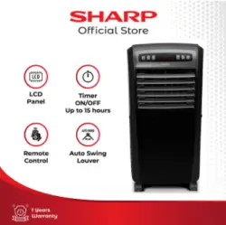 Sharp Air Cooler 100 Watt PJ-A55TY-B - Hitam