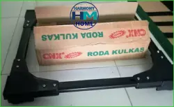 Roda Alas Kulkas Besi - Roda Kuklas 1 Pintu - Roda Kulkas 2 Pintu - bisa disetel max