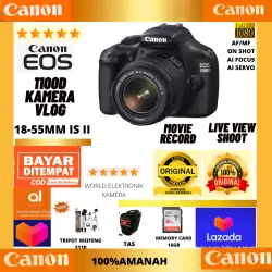 KAMERA CANON EOS 1100D kit 18-55mm is ll [FREE ACCESORIES KAMERA] KAMERA CANON  1100D KIT LENSA 18-55MM IS II