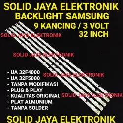 BACKLIGHT LED SAMSUNG 32 INC UA 32F5000 32F4000 32F5500 32F6100 32F6400 32F4100 32F4150 32 UA32F4000 UA32F5000 BACKLIGHT 32 INC LAMPU BL LED TV SAMSUNG 3V 9K 32INC 9 KANCING TITIK LED 3 VOLT 32 INCH IN TANPA MODIFIKASI FULL SET KUALITAS ORIGINAL