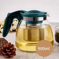 MINISO Teko Kaca 900ml Glass Teapot Infuser Ketel Teh Aman Tea Pot