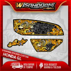 STRIPING STICKER DECAL HONDA GL 100 CUSTOM 2 STIKER MOTOR VARIASI