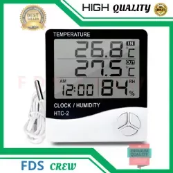 Thermometer Digital Suhu AC Hygrometer HTC 2 Thermometer Digital HUMIDITY Meter Kelembapan Udara Ruangan