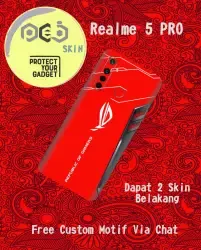 Garskin Hp Realme 5 PRO Motif Rog Phone red  - Free Custom Via Chat