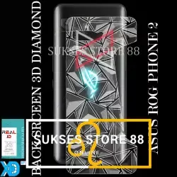 ASUS ROG PHONE 2 Skin Diamond 3D Sticker Garskin Berlian Stiker Motif Polygon Protector Anti Gores Premium Back Screen Handphone