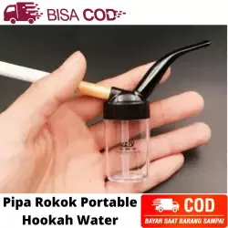ABS COD - Pipa Rokok Sisa Mini / Pipa Rokok Portable Hookah Water Tobacco Smoking / Pipa Rokok Mini Portable / Bahan Plastik dan Memiliki Filter Air