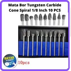 Marege Mata Bor Tungsen 10 PCS / Bahan Baja Kuat / Mata Bor Tune Ap Mesin 10 PCS /  Mata Bor Tuner Baja 10 PCS / Mata Bor Tungstan Set Mata Bor Cuner Porting Murah