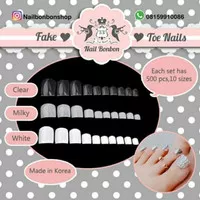 Kuku Kaki Palsu Polos Kosong. Kupal Kaki. Fake Toe Nails Made In Korea