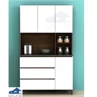 Rak dapur lemari dapur kitchen set rak sayur white by prodesign