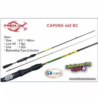 joran rod relix nusantara capung 662 1-5 lb BC ultralight casting