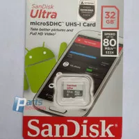 Memory Micro SD Card SanDisk Ultra microSDHC Class 10 32GB 80MB/s