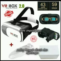 VR BOX 3D 360 + REMOTE REMOT VIRTUAL REALTY 2.0 BARU