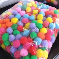 Pom Pom Warna 2 Cm Bahan Craft (isi 500 Pcs)