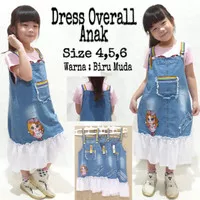 [[ANGIE]] Termurah Dress Overall Tutu Denim Anak, size 4,5,6 - 5