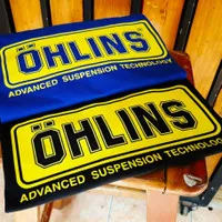 Kaos standar Distro Ohlins Racing warna Hitam dan Biru free topi