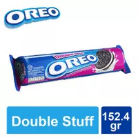 Oreo Double Stuf Biskuit Sandwich Cokelat Krim Rasa Vanilla 147.7 gr