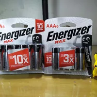 Baterai Energizer max AA (6 pcs) + Baterai Energizer max AAA (6 pcs)