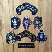 Patch / Emblem bordir jahit Guns N Roses Band 1pack Cartoon Member