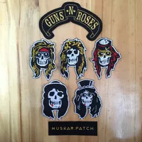 Patch / Emblem bordir jahit Band Guns N Roses 1pack With All Members
