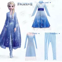 Baju Elsa Frozen 2 Princess Anak / Kostum Elsa Frozen 2 Baru 3pcs CG76
