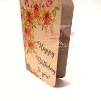 Floral Vintage Birthday Card/ Kartu Ucapan Ultah/ Ulang Tahun