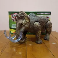 Mainan Gajah Mammoth Bisa Berjalan Bersuara - Mainan Hewan Gajah Purba