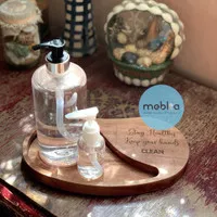 Narda Tray Hand Sanitizer Holder Tempat Botol Hand Sanitizer dari Kayu