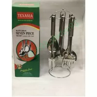 Texania Spatula set of 7 pcs + Stand Rak