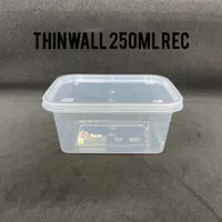 Thinwall 250ml Kotak Makan Wadah Kotak Plastik REC Rectangle