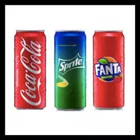 Coca-cola, Fanta, Sprite kaleng 330 ml