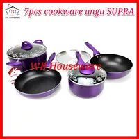 panci set / wajan set / cookware 7pcs SUPRA - ice flower ungu