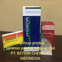 paket penumbuh rambut Shampo Muskrat Mezogen RX Granule RX utk 1 bln