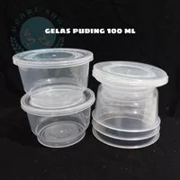 gelas merpati 100ml (isi 25pcs+tutup) / gelas puding / gelas rujak