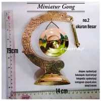 Miniatur Gong Antik Kuningan Gong Gawang Cantuk Naga Tipe 2 Besar