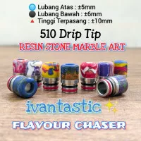 Drip Tip 510 RESIN HYBRID SS DripTip STONE MARBLE ART Edition HQ