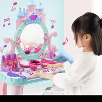 mainan makeup meja rias dresser table princess piano