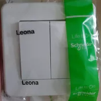 Schneider Leona Saklar Seri Double 2 Gang 1 Arah LNA0300321 Tanam