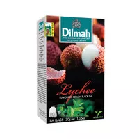 Teh Premium Dilmah Lychee Flavoured Ceylon Black Tea 20 tea bags
