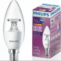 Lampu Led Candle Philips 5,5 Watt 5,5 W Lampu Lilin Philips 5,5watt