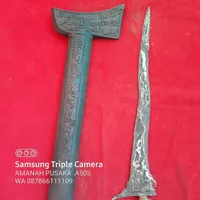 KERIS JANGKUNG GUBET KAYU UKIR LAFAT