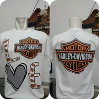 Kaos Harley Davidson Putih Love