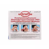 Ultraflu strip 4 tablet ( obat demam pusing & pilek dewasa )