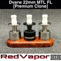 Dvarw MTL FL 22mm 3.5ml Premium Clone by RV Ready Hitam dan SS