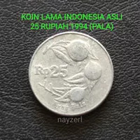 KOIN KUNO 25 RUPIAH 1994 BUAH PALA OLD COIN LAMA JADUL ASLI