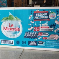 le minerale air mineral botol 600 ml DUS isi 24 botol